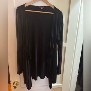 Black Open Front Cardigan
